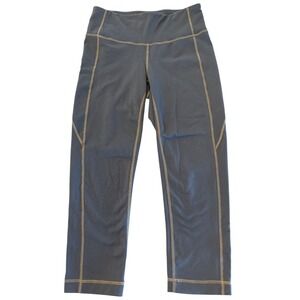 Athleta‎ Womans Leggings Size Small Chaturanga Capri Crop Yoga Blue 305922